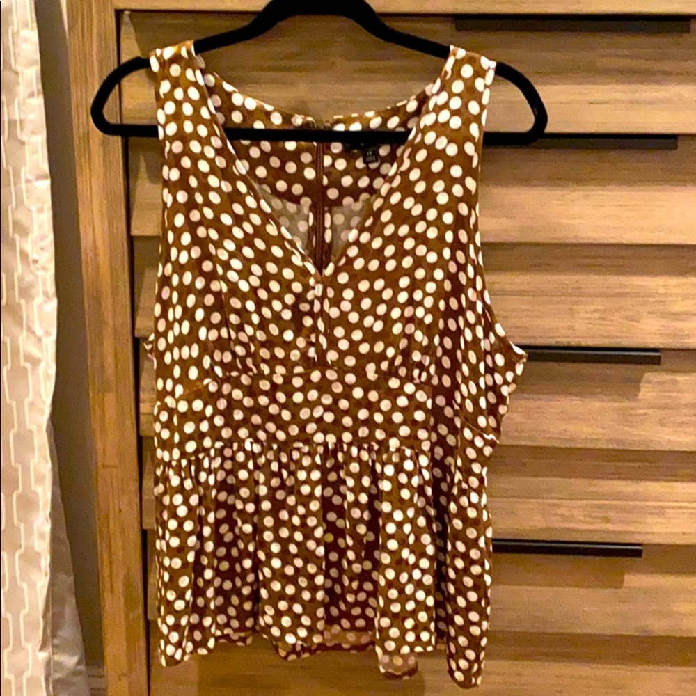 Women’s Jcrew Peplum polka dot top
